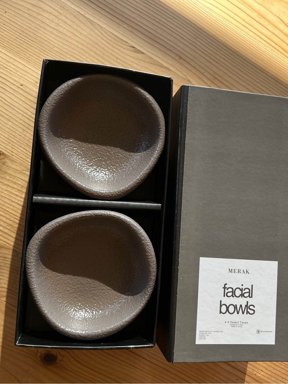 MERAK Facial Bowls - Desert Taupe